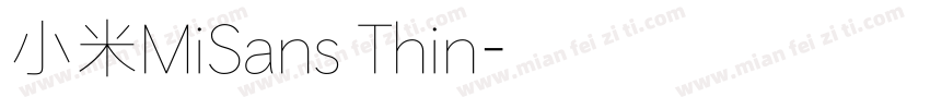 小米MiSans Thin字体转换